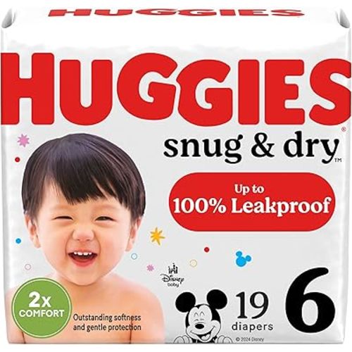 Huggies Snug & Dry Baby Diapers, Size 6, 19 Count