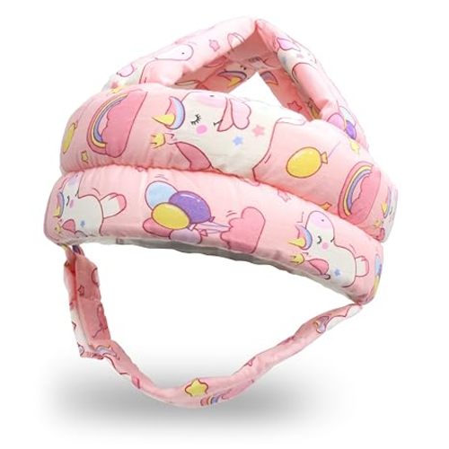 REFLYAWAY Baby Head Protector Baby Helmet for Crawling Walking, No Bumps Safety Head Adjustable Protective Cap for Walking, Playing (Unicorn)