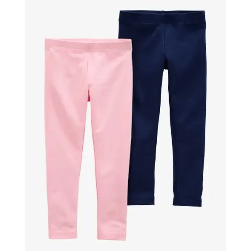 Baby Girl 2-Pack Cotton Stretch Leggings | Carter's