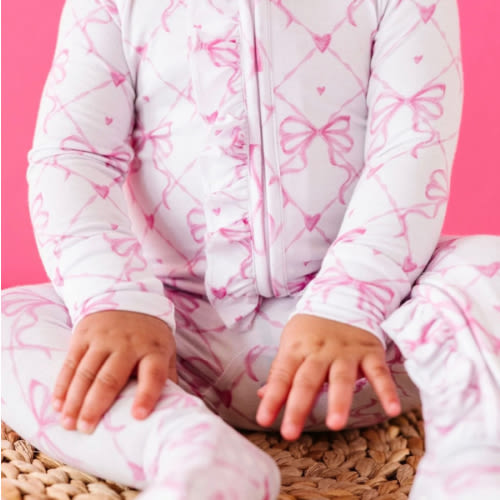 Take A Bow Ruffle Footie