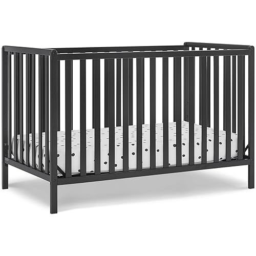 Delta Children Heartland 4-in-1 Convertible Crib, Black