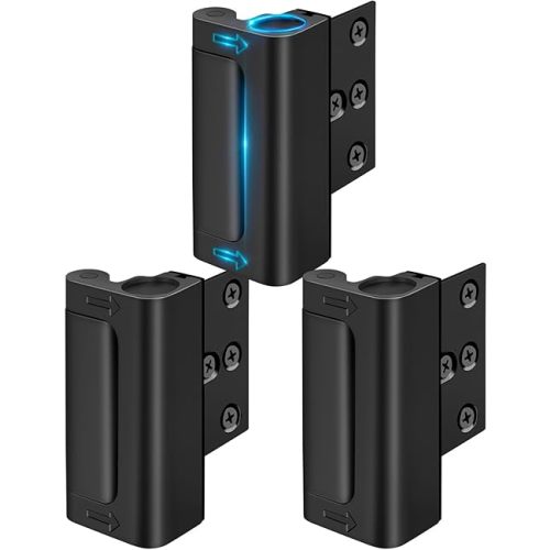 Door Lock for Front Door Kids Safety Home Security Door Reinforcement Locks | Withstand 800 lbs, Child Proof Door Locks Top Flip Latch and 8 Screws Inward Swinging Doors Only, Night Defend Home & Privacy