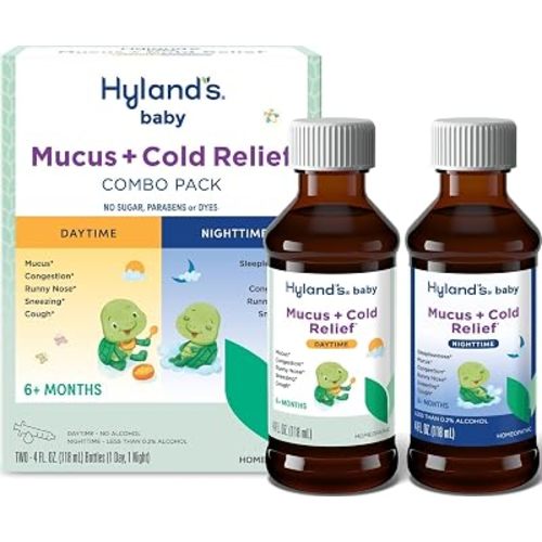 Hyland's Baby Mucus + Cold, Cough & Decongestant Combo Pack (Day/Night) 8oz