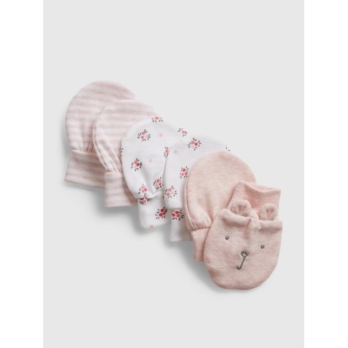 Baby First Favorite Print Mittens (3-Pack)
