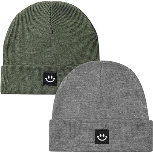 Paladoo 2Pack Baby Beanie Knit Toddler Hat for Girls Boys 0-8 Years