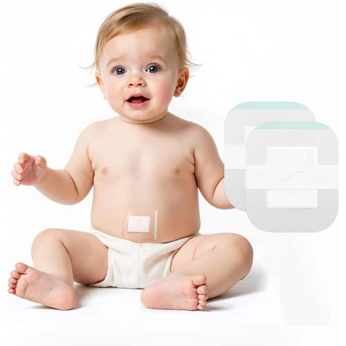 Baby Waterproof Umbilical Cord Stickers (15pcs), Navel Patches for Infants with Protruding Belly Buttons, Soft Cotton Hernia Pads, Baby Colic and Gas Relief Wrap 2.2 * 2.7Inch
