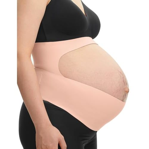 Momcozy Pregnancy Belly Band, CozySupport Ergonest Maternity Belly Band, Invisible Pregnancy Belt for Back, Abdomen, Waist