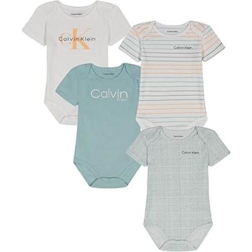 Calvin Klein baby-boys 4 Pack Bodysuit