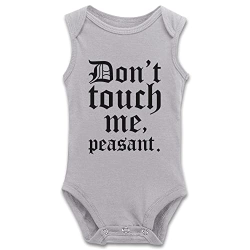 Don't Touch Me Peasant-Baby Onesie Outfit Boys Girls Romper Short Sleeve/Sleeveless/Long Sleeve Bodysuit