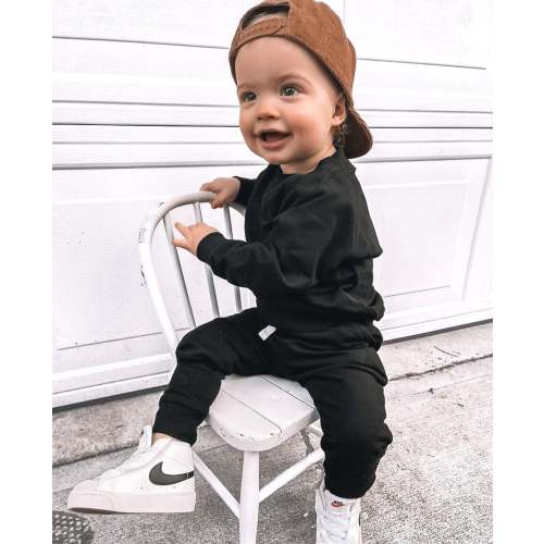 French Terry two Piece Set - Black