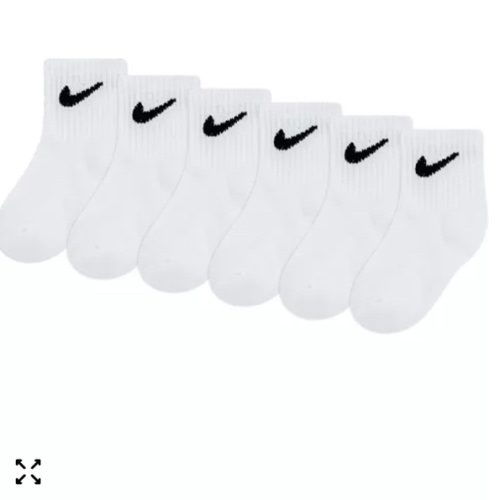 Baby and Toddler Boys or Girls Swoosh Ankle Socks, Pack of 6