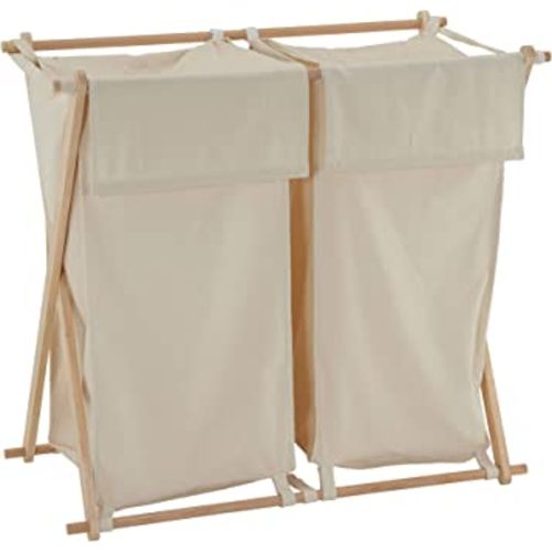 Collapsible Double X-Frame Laundry Hamper