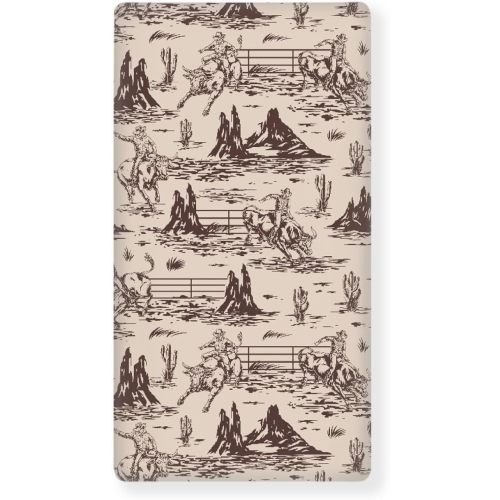 Western Baby Crib Sheets for Boys Girls American Cowboy Fitted Crib Sheet for Standard Crib and Toddler Mattress Cute Baby Mattress Sheets Toddler Bed Sheet 52x28x8 in