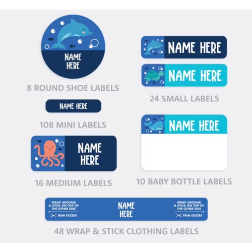 Daycare Name Labels Combo Pack