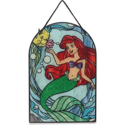 Disney Princess The Little Mermaid Ariel and Flounder Hanging Acrylic Wall Decor - Classic Ariel Sign for Bedroom or Playroom