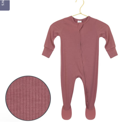 Marjorie Ribbed Zipper Footies – Lou Lou & Company