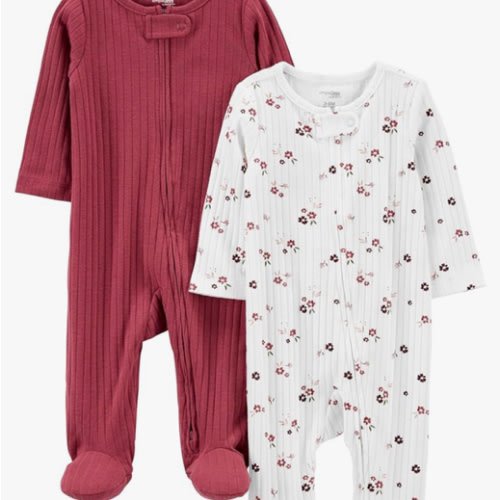 Simple Joys by Carter's baby-boys 2-pack 2-way Zip Textured Sleep and Play