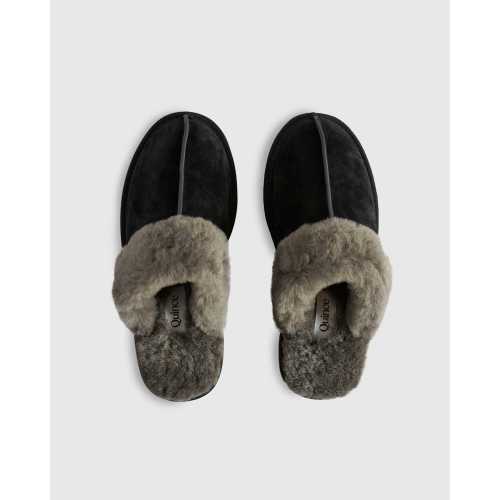 Australian Shearling Scuff Slipper in Black