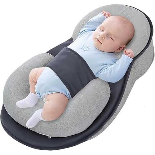 Dream Nest Baby Bed for Acid Reflux,2025 New Baby Bed Acid Reflux with Strap for Comfortable Play & Feeding Support