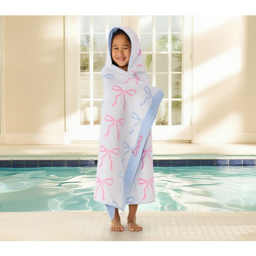 Bow Reversible Kid Beach Hooded Towel UPF 50+