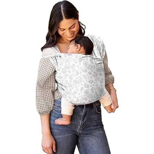 Moby Baby Wrap Carrier Classic for Newborns to Toddlers (8-33lbs), Infant Sling Carrier, Lightweight & Hands Free Design, Adjustable for All Body Types (Bandana)