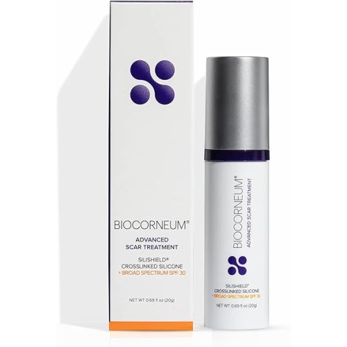 Biocorneum Advanced Scar Treatment – Silicone Scar Gel with Silishield® & SPF 30 20g – Scar Cream for Surgical Scars, C-Section & Acne – Fast Drying, Water Resistant Scar Removal Gel - for Children