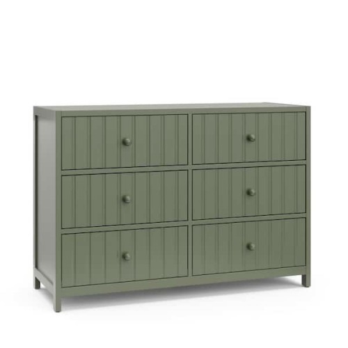 Teddi Olive 6-Drawer 51.37 in. Wide Dresser