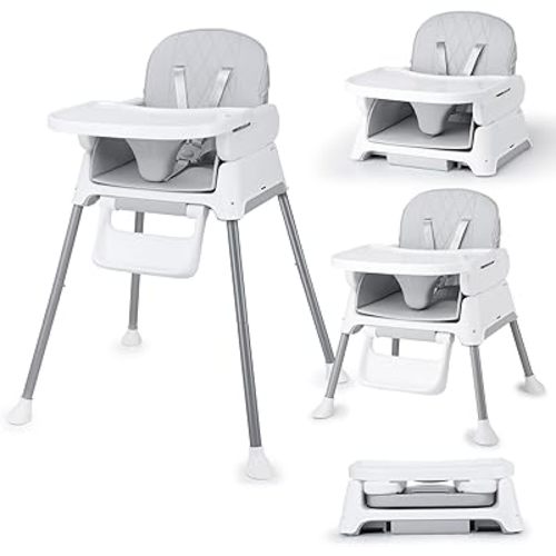 3 in 1 Baby High Chair, Bellababy Adjustable Convertible Chairs for Babies and Toddlers, Compact/Light Weight/Portable/Easy to Clean