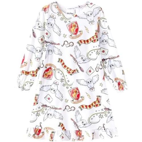 Harry Potter Pajamas Girls Nightgowns Gryffindor Hogwarts Long Sleeves Nightgown Casual Dress Sleepwear for Kids Girls