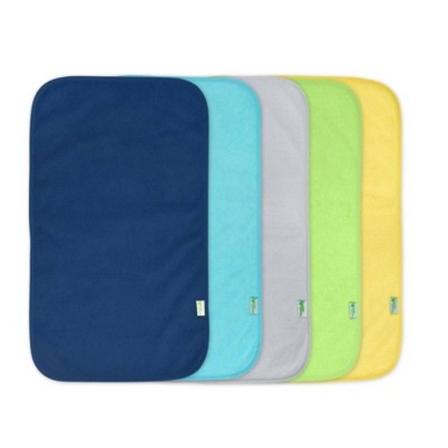 green sprouts Stay-Dry Burp Pads (5pk)- Blue Set
