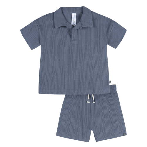 Modern Moments by Gerber Toddler Boy Johnny Collar and Short Outfit Set, 2-Piece, Sizes 12 Months - 5T