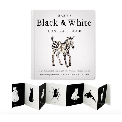 Baby's Black and White Contrast Book: High-Contrast Art for Visual Stimulation at Tummy Time (Tabitha Paige Children's Book Series)