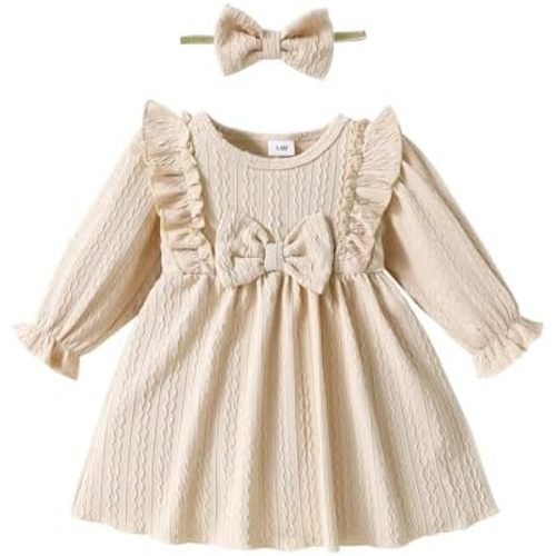 Mioglrie Baby Girl Dress Toddler Girls' Dresses 3 6 9 12 18 24 Months 2t 3t Girls Clothes Fall Winter Outfits