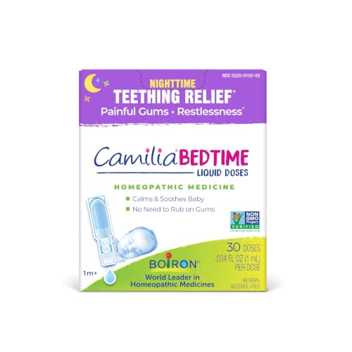 Boiron Camilia Bedtime Liquid Doses for Nighttime Teething Relief, Painful Gums, Restlessness, and Irritability - 30 Count | For Nighttime Teething Relief, Painful Gums, Restlessness, and Irritability. Size: 30 Count.