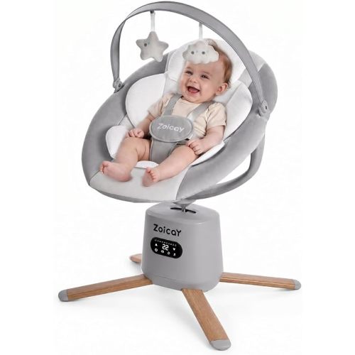 Zoicay Baby Swings for Infants with 9 Modes & 8 Speeds, Electric Baby Swing