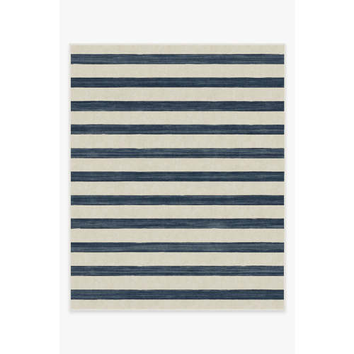 Sumi Sailor Stripe Navy Rug | Ruggable