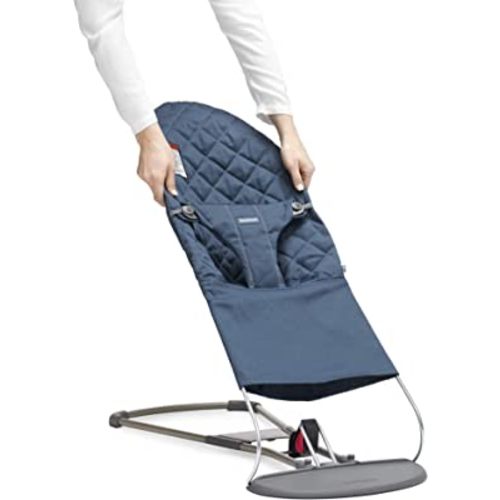 BabyBjörn Fabric Seat for Bouncer, Midnight Blue, Cotton, Midnight Blue, 1 Count (Pack of 1)
