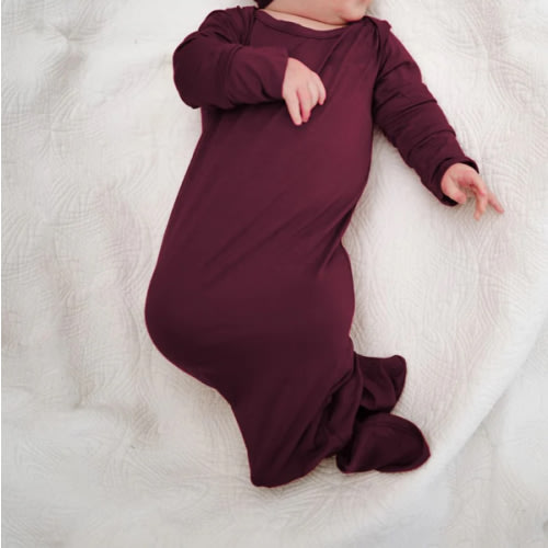 Baby Knot Gown Set: Plum – Lila