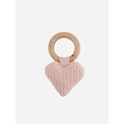 Heart Crocheted Rattle Teether