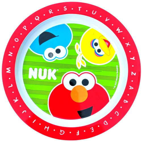 NUK Sesame Street Kids Round Plate, Elmo, Cookie Monster, Big Bird