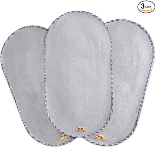 BlueSnail Waterproof Changing Pad Liners 3 Count (14"X26.5", Gray) Bassinet Pad Liner