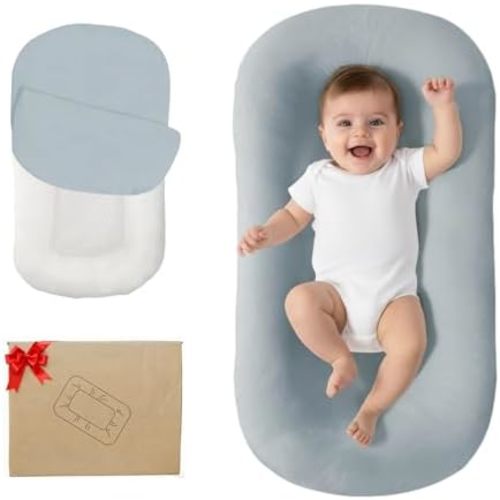 Baby Lounger for Newborn 0-24 Months Soft Cotton Infants Support Cushion