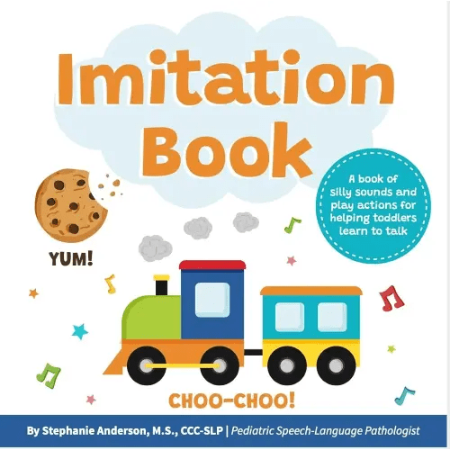 Imitation Book: Interactive & Fun Learn to Talk Board Book For Toddlers Ages 0-4, Written by a Speech Therapist