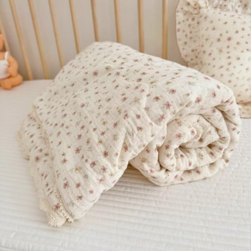 VCLIFE Cute Pattern 2-Layer Muslin Cotton Quilt/Blanket | Wayfair