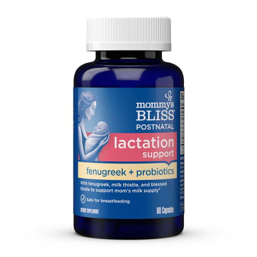 Mommy's Bliss Postnatal Lactation Support + Probiotics, Breastfeeding Supplement, 60 Capsules