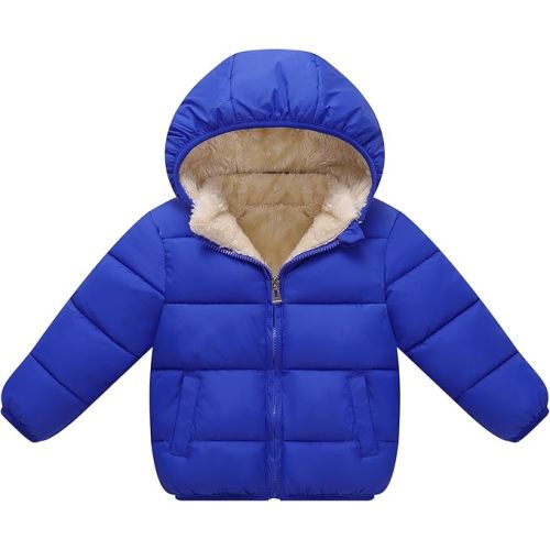 Kimjun Toddler Baby Hooded Down Jacket Boys Girls Kids Thicken Warm Winter Coat Outerwear 1-7t
