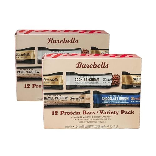 Barebells Protein Bars Variety Pack - 12 Count, 1.9oz Bars - Protein Snacks with 20g of High Protein - Chocolate Protein Bar with 1g of Total Sugars - Perfect on The Go Protein Snack & Breakfast Bars