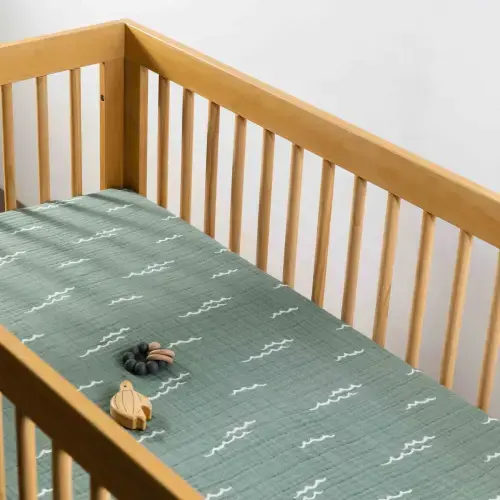 Babyletto Crib Sheet in GOTS Certified Organic Muslin Cotton