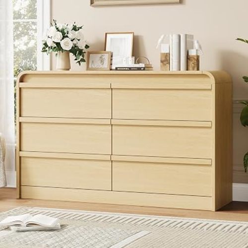 Garvee 6 Drawer Wooden Dresser, N | Farmhouse Style and Ample Storage Space