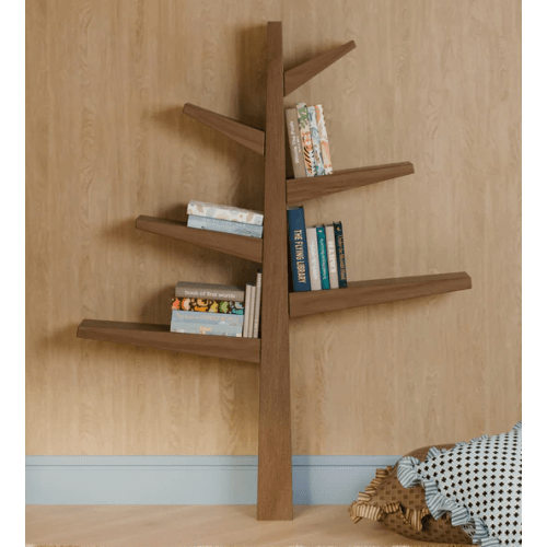 Kids Spruce Tree Bookcase – Babyletto - Natural Walnut